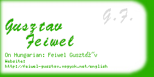 gusztav feiwel business card